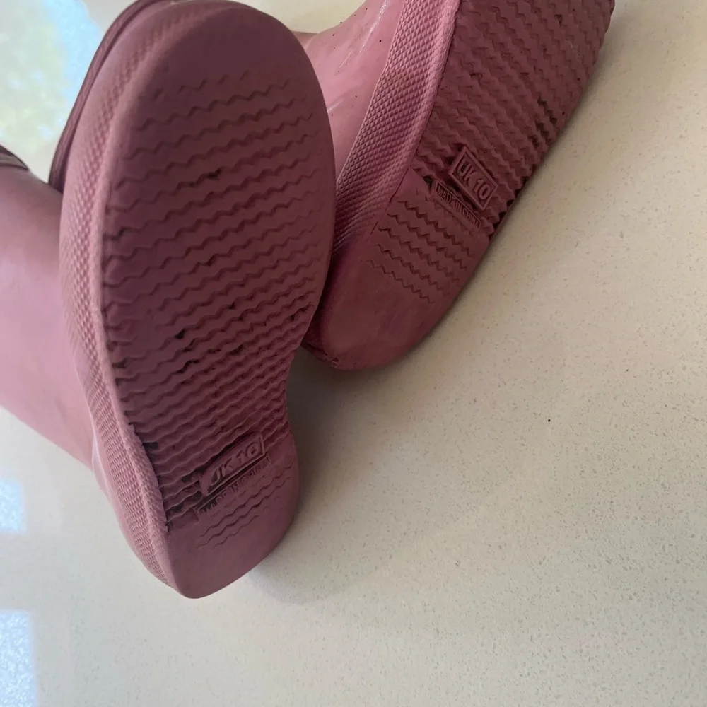 Hunter Soft Pink Mid-Calf Rubber Rain Boots